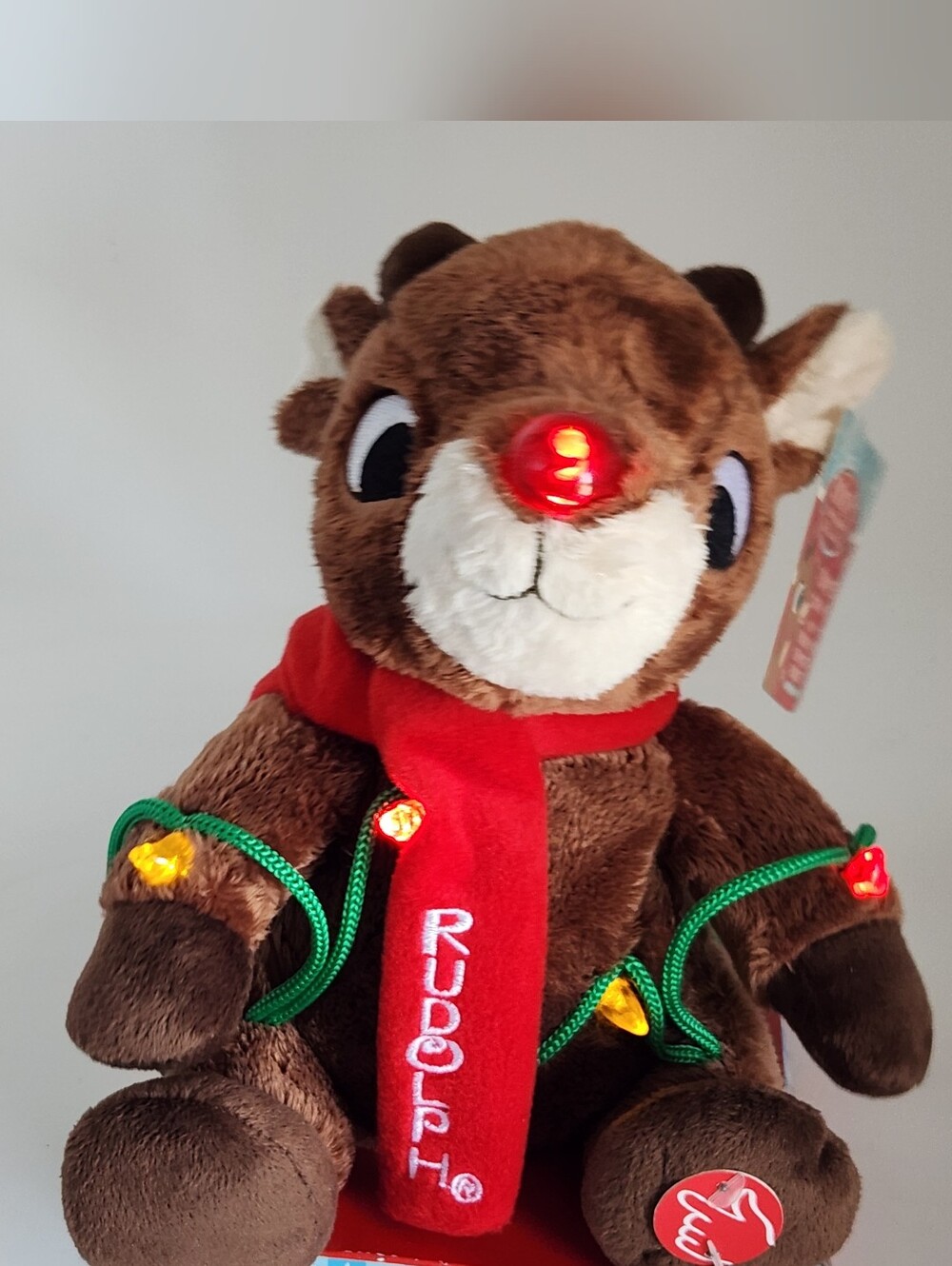 Dan Dee Christmas Rudolph The Red Nose Reindeer Animated Music Light up Plush